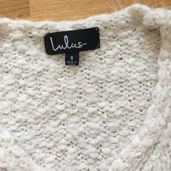 NWOT Lulu’s ivory popcorn knit sweater - Picture 3 of 3
